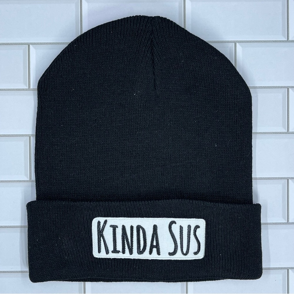 Black Beanie Super Soft Kinda Suss Adult size ✨NEW✨